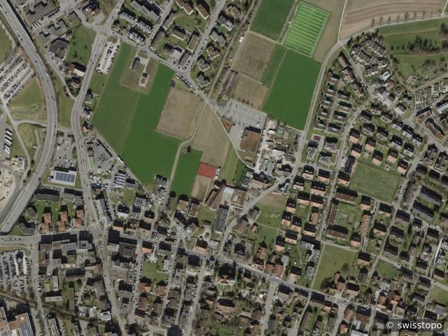 Luftbild Kloten Herzlich