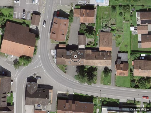 Luftbild der Lage – Villigerstrasse 1, 5201 Brugg
