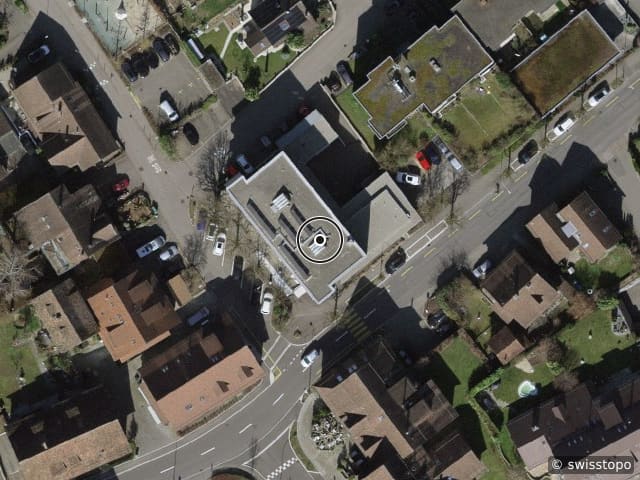Vista aerea della posizione – Bahnhofstrasse 21, 8153 Rümlang