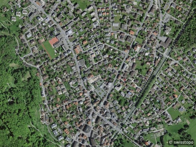 Luftbild Ort s Pizolstrasse 4, Bad Ragaz