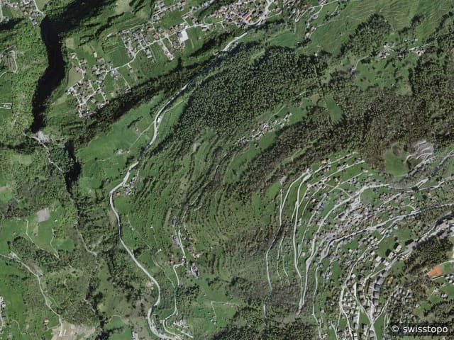Vista aerea della posizione – Sion