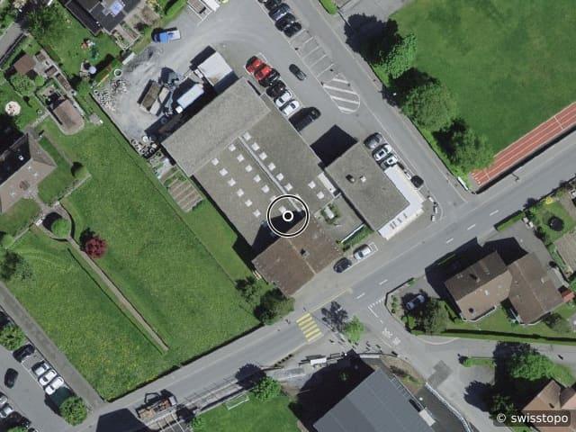 Luftbild der Lage – Sarganserstrasse 9, 8887 Mels