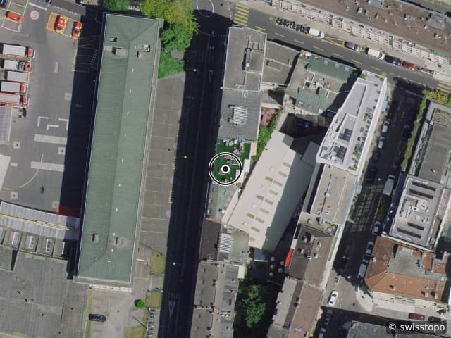 Luftbild Rue des Bains 44, Genève
