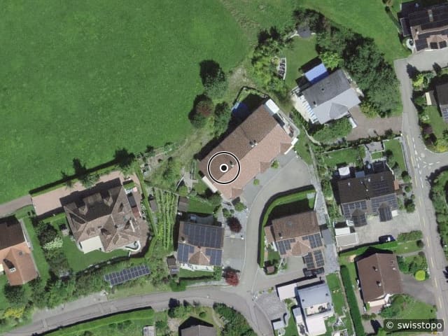 Luftbild der Lage – Kreuzbergstrasse 6A, 8362 Balterswil