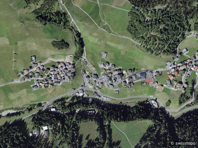 Luftbild Samnaun-Compatsch