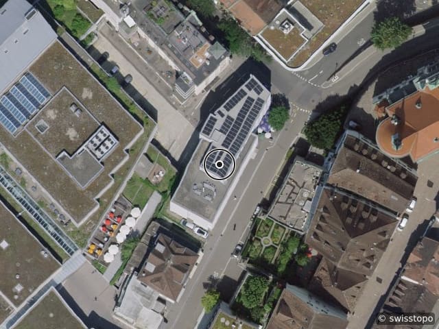 Luftbild der Lage – Grabenstrasse 11, 8500 Frauenfeld