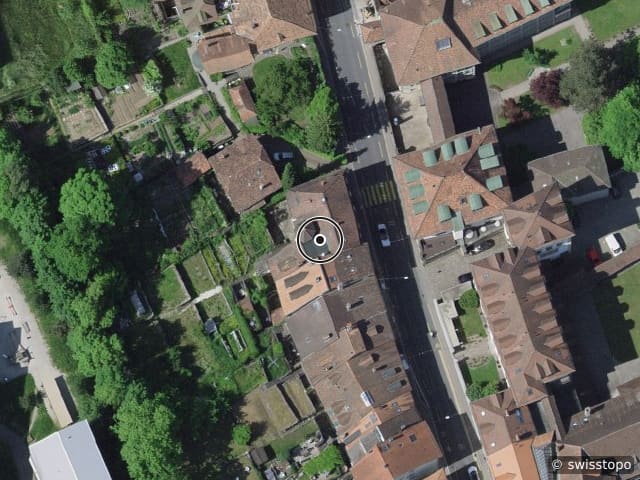 Luftbild der Lage – Rue de Morat 37, 1700 Fribourg