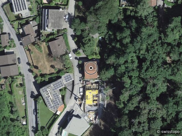Luftbild Via Collina 18, Bissone, Lugano, Lago Lugano