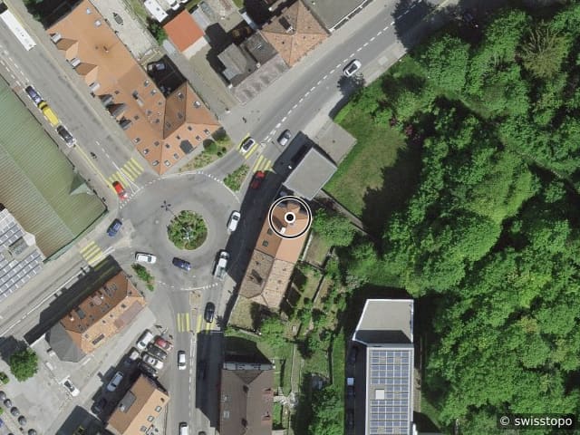 Aerial view of the location – Rue des Envers 73, 2400 Le Locle