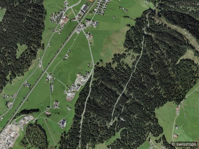 Luftbild in Davos