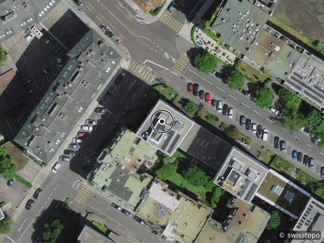 Luftbild Rue de l'Athénée 22, Genève