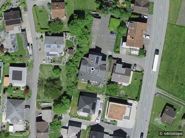 Luftbild der Lage – Hauptstrasse 102, 8887 Mels