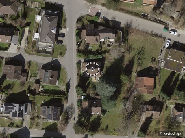 Vue aérienne de l’emplacement – Blumenweg 3, 8304 Wallisellen