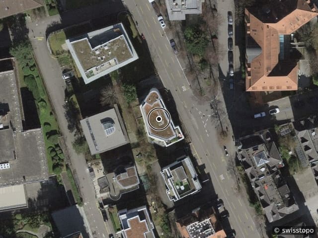 Luftbild der Lage – Sonneggstrasse 63, 8006 Zürich