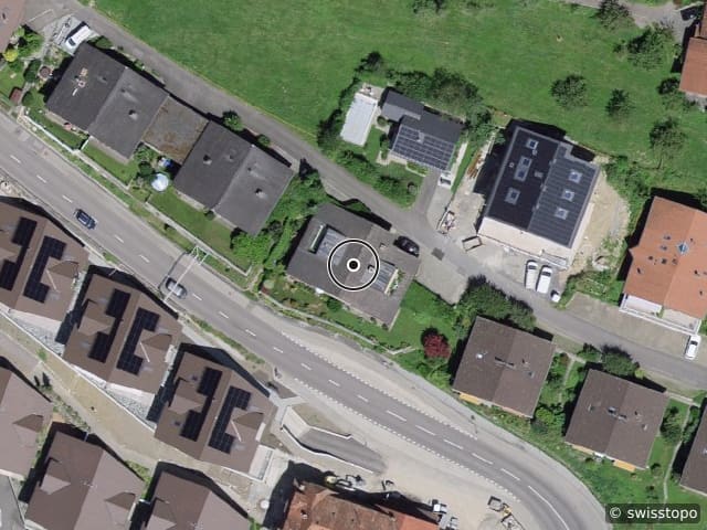 Vista aerea della posizione – Haltenweg 11, 3654 Gunten