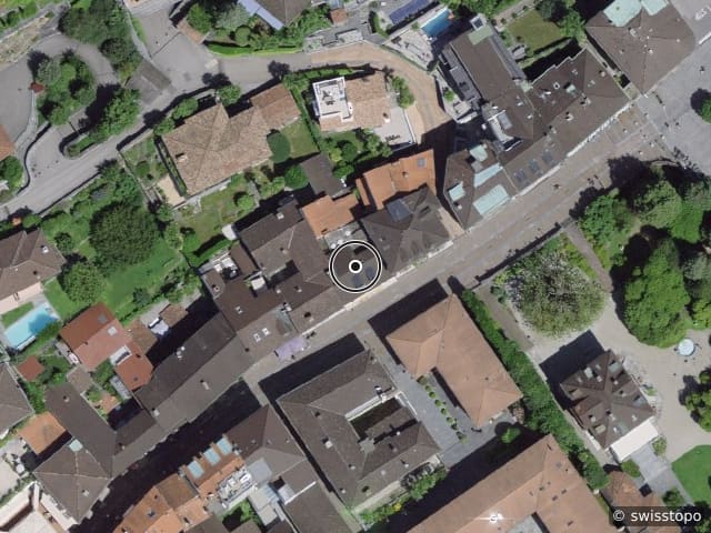 Luftbild der Lage – Via Borgo 18, 6612 Ascona