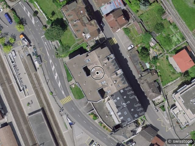 Luftbild Rue de la Gare 13, Montreux