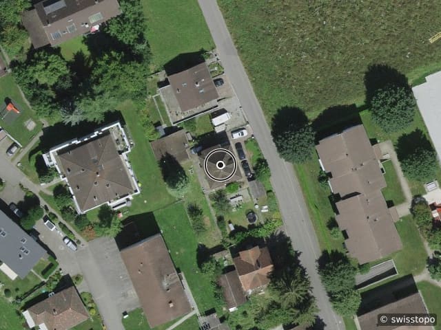 Luftbild der Lage – Bachstrasse 6, 5734 Reinach