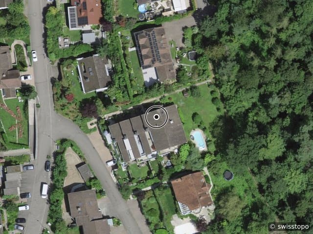 Vue aérienne de l’emplacement – Clarastrasse 7, 5442 Fislisbach