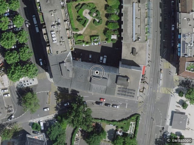 Vista aerea della posizione – Rue des Battoirs 4, 1201 Genève
