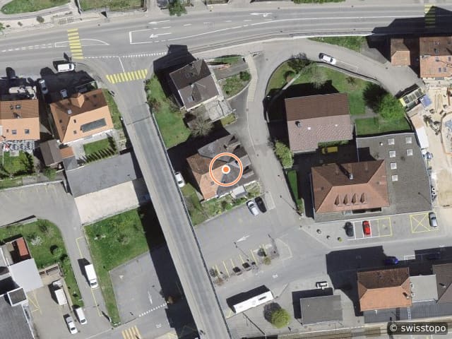 Luftbild der Lage – Rue de la Promenade 2, 2720 Tramelan