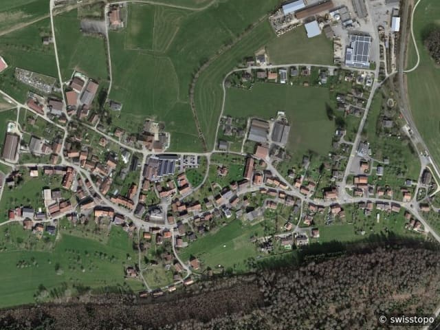 Luftbild der Lage – 2943 Vendlincourt