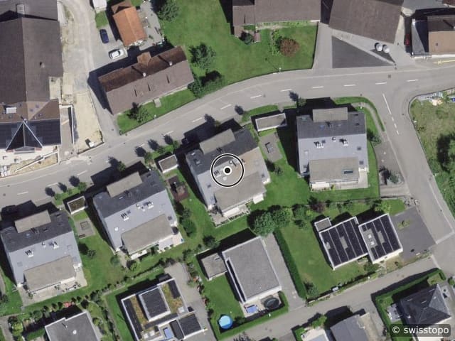 Luftbild der Lage – Huebstrasse 18, 9402 Mörschwil