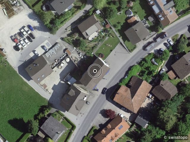Luftbild der Lage – Büel 27, 1716 Oberschrot