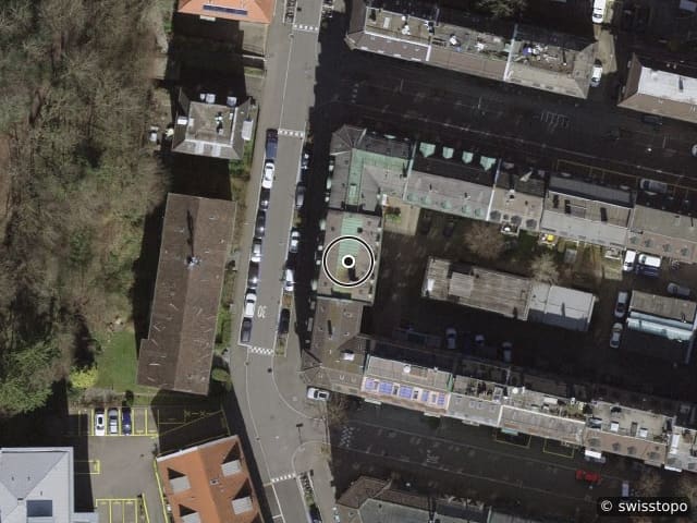 Aerial view of the location – Austrasse 27, 8045 Zürich-Wiedikon