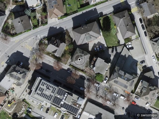 Vista aerea della posizione – Avenue du Marché 12, 3960 Sierre