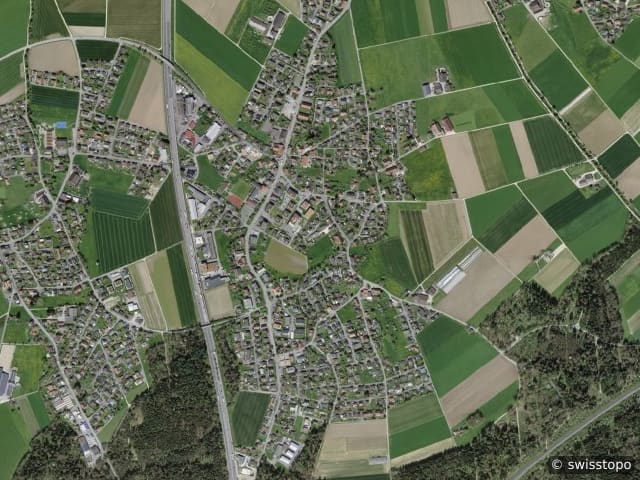 Luftbild der Lage – Recherswil