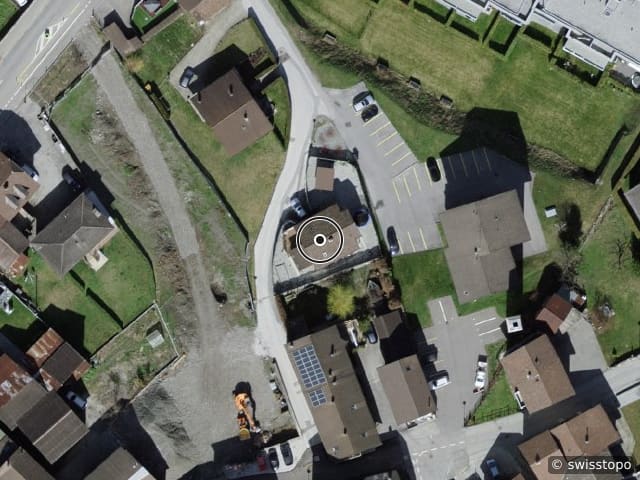 Vista aerea della posizione – Rue du Pensionnat 11, 1908 Riddes