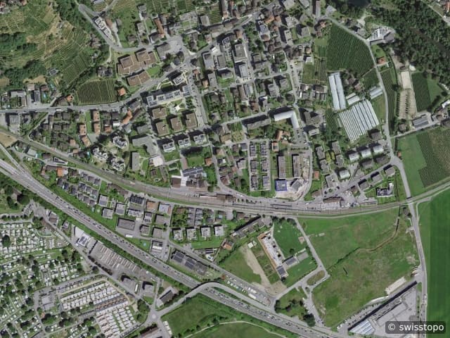 Vue aérienne de l’emplacement – 6830 Chiasso