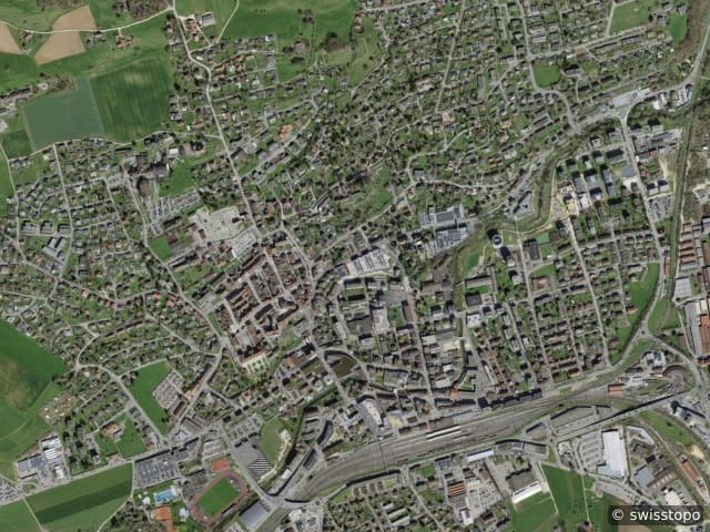 Luftbild Delémont