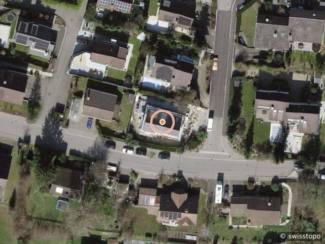 Luftbild der Lage – Brunnenweg 1a, 8309 Nürensdorf