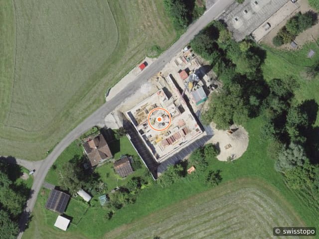 Luftbild der Lage – Martinsbergstrasse 4, 8374 Oberwangen