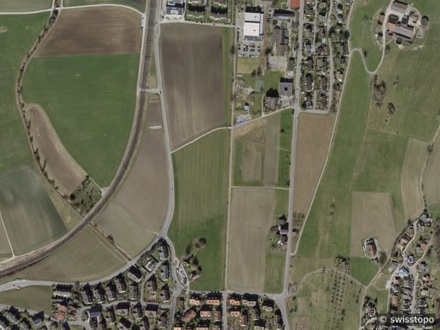Vue aérienne de l’emplacement – 8906 Bonstetten