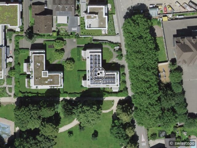 Luftbild der Lage – Burggartenstrasse 34, 4133 Pratteln