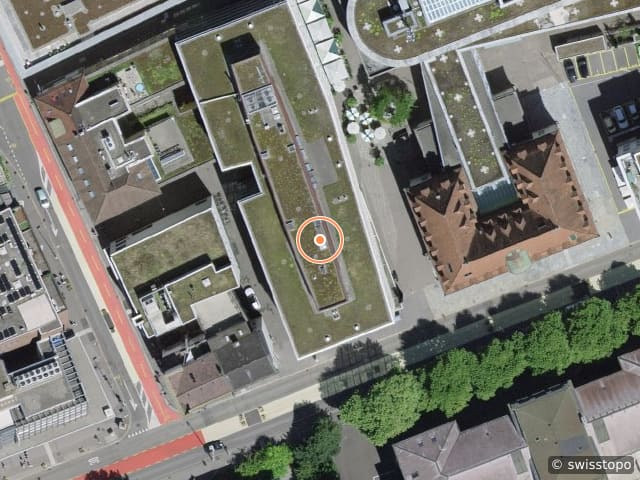 Luftbild Bahnhofstrasse 41, Aarau