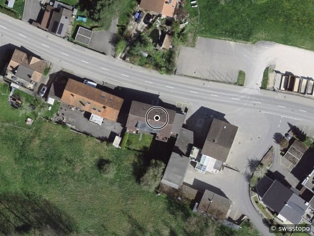 Luftbild Rue de Tramelan 13, TAVANNES - GARAGE