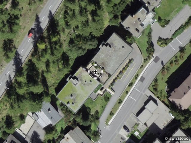 Luftbild Via Chavallera 22, St. Moritz