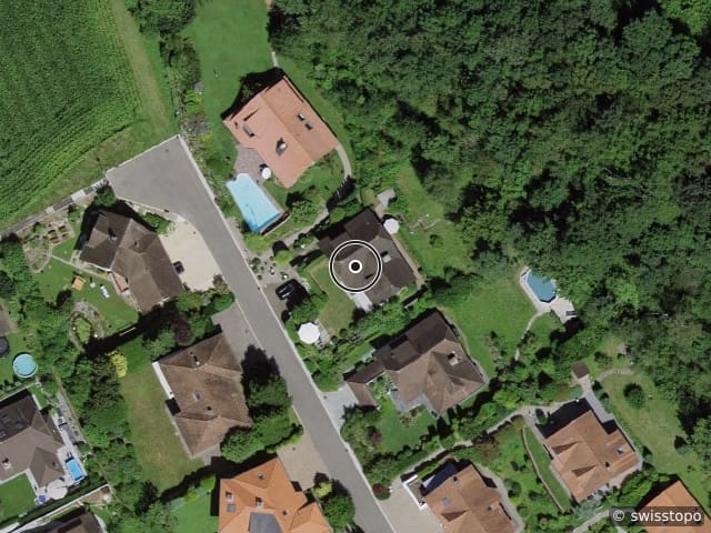Luftbild der Lage – Weidstrasse 20, 5621 Zufikon