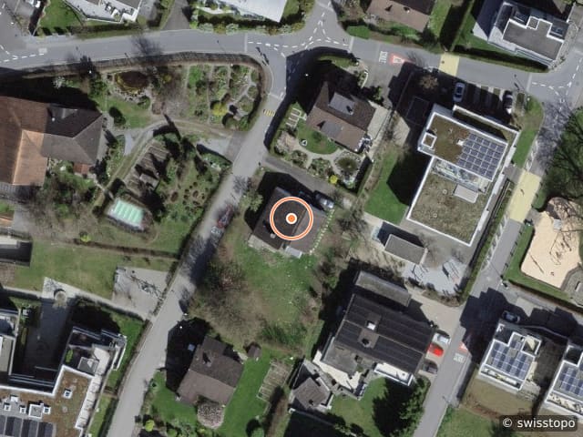 Luftbild der Lage – Langacker 15, 8853 Lachen