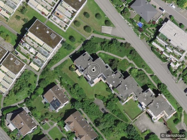 Luftbild der Lage – Rüslerstrasse 5, 5452 Oberrohrdorf