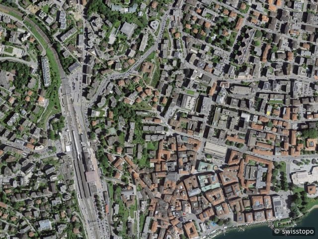 Luftbild Via Coremmo 14, Lugano