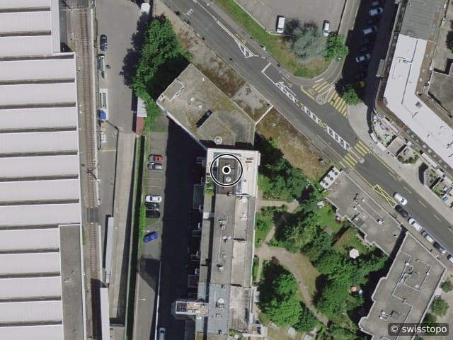 Luftbild Rue Rothschild 68, Genève