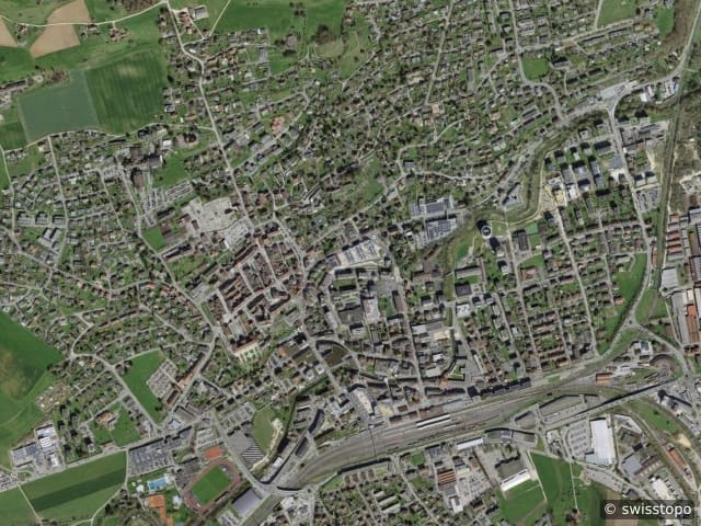 Luftbild Delémont
