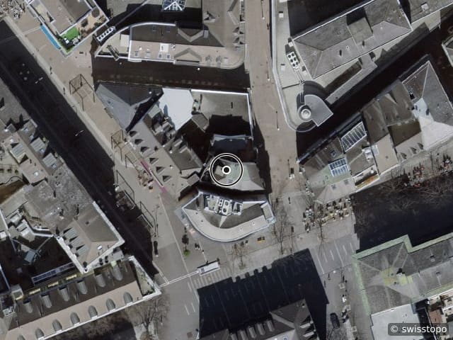 Luftbild der Lage – Rue de la Porte-Neuve 28, 1950 Sion