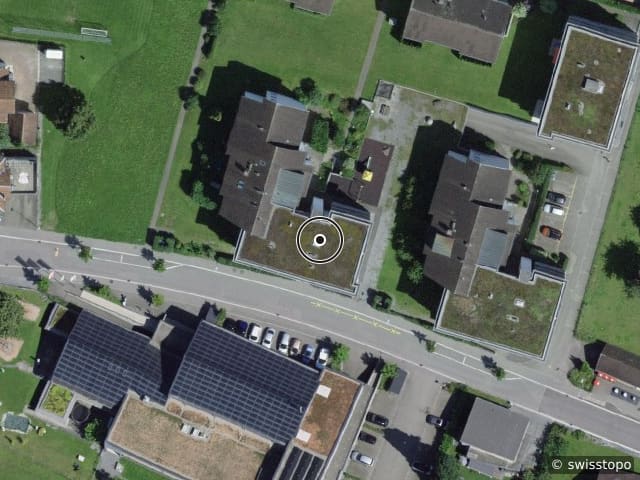 Luftbild der Lage – Aachstrasse 5A, 9016 St. Gallen