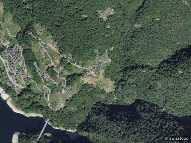 Luftbild San Bartolomeo 75, Vogorno, Verzascatal, Lago Maggiore